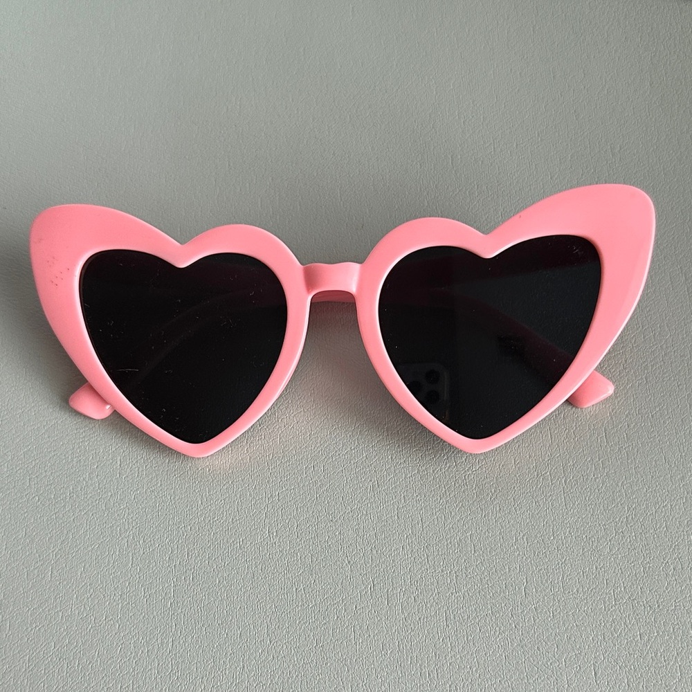 Pink Heart Sunglasses